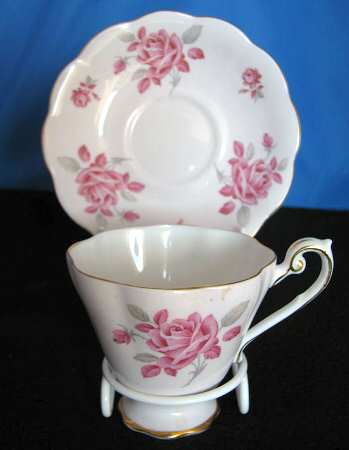 Margaret Rose Footed Cup & Saucer Set