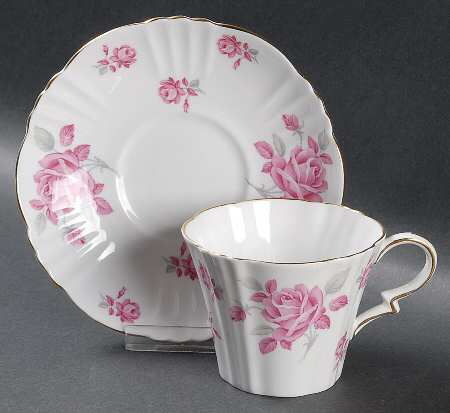 Margaret Rose Flat Cup & Saucer Set