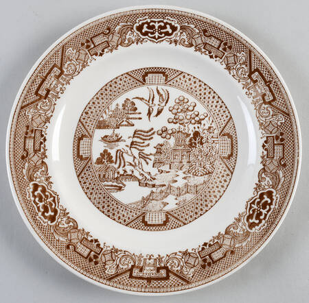 Brown Willow Luncheon Plate