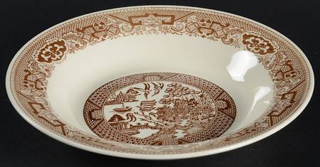 Brown Willow Rim Soup Bowl