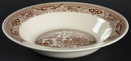 Brown Willow 9" Round Vegetable Bowl