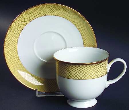 Siam Yellow Footed Cup & Saucer Set