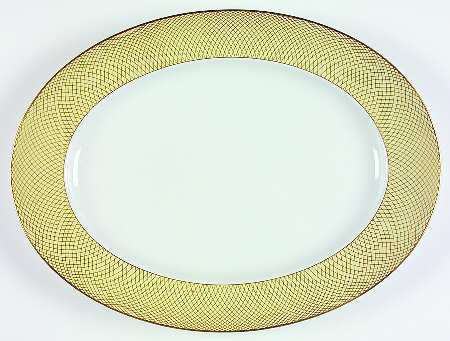 Siam Yellow 15" Oval Serving Platter