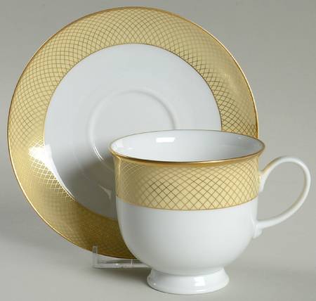 Siam Yellow Footed Cup & Saucer Set