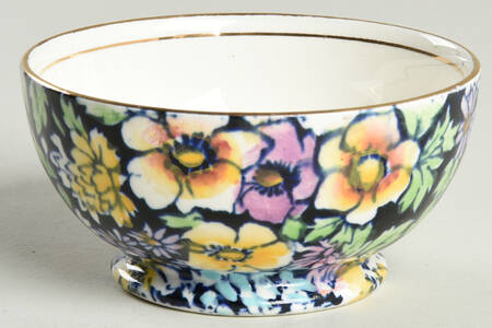 Anemone Navy Blue Albans Shape Open Sugar Bowl