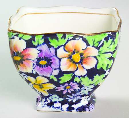 Anemone Navy Blue Ascot Straight Open Sugar Bowl