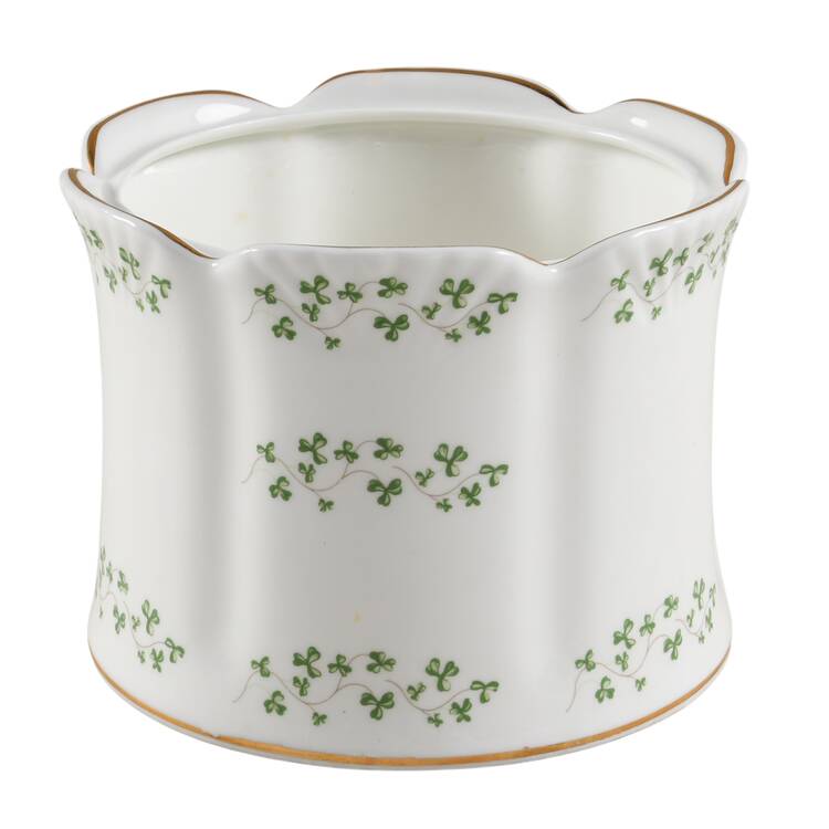 Trellis Shamrock Giftware Biscuit Barrel No Lid