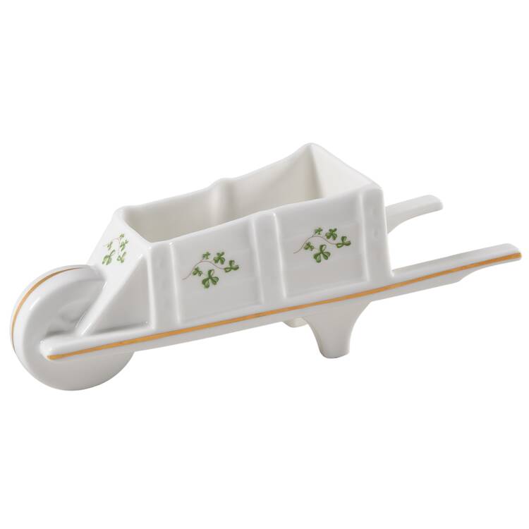 Trellis Shamrock Giftware Wheelbarrow Figurine