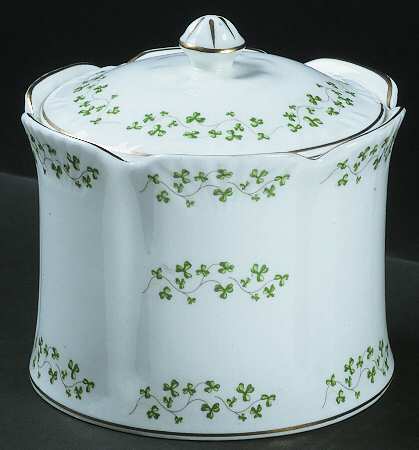Trellis Shamrock Giftware Biscuit Barrel & Lid