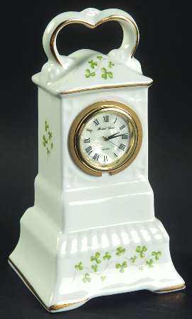 Trellis Shamrock Giftware Small Carriage Clock