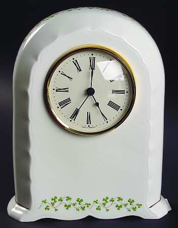 Trellis Shamrock Giftware Mantel Clock