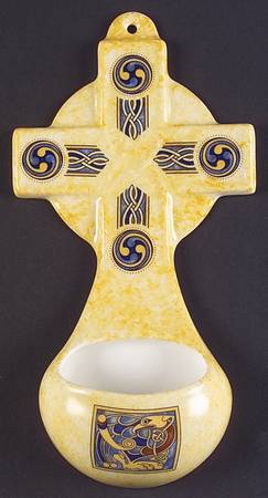 Irish Treasure Collection Holy Water Font with Cross