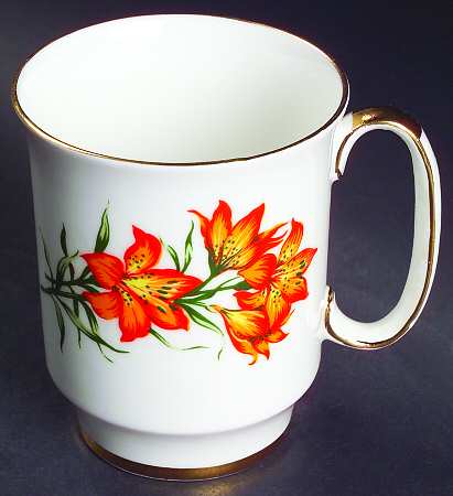 Prairie Lily (Ribbed, Gold Trim) Mug