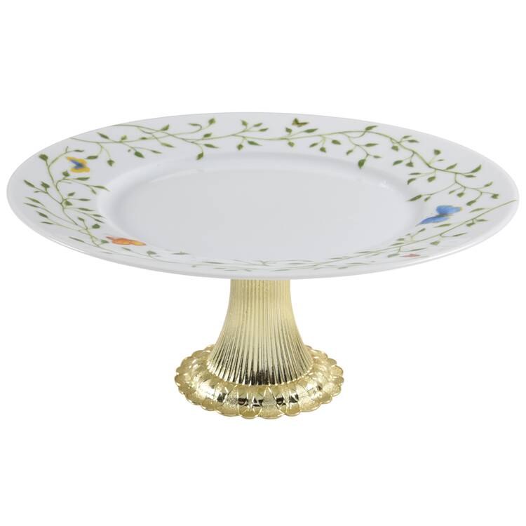 Histoire Naturelle Cake Stand with 4"-5" Metal Pedestal  Hc