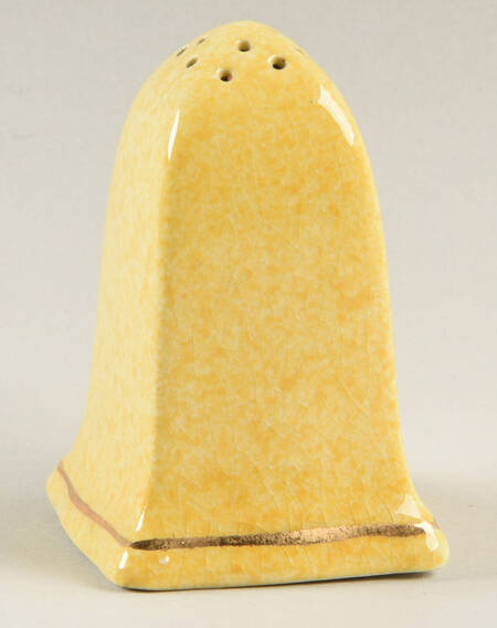 Pastel Ware Yellow (Not Molded) Salt Shaker