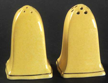 Pastel Ware Yellow (Not Molded) Salt & Pepper Set