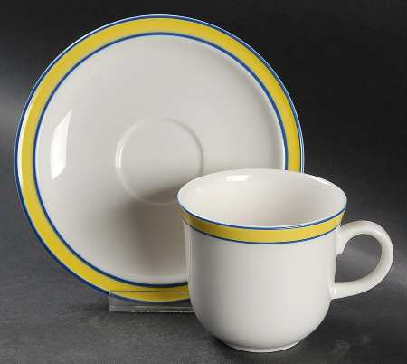 Colours Flat Cup & Saucer Set