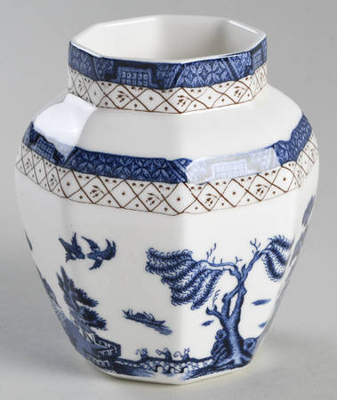 Real Old Willow (No Gold) 4" Octagonal Jar No Lid