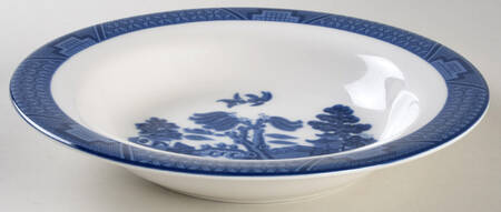 Real Old Willow (No Gold) Large Rim Soup Bowl
