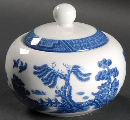 Real Old Willow (No Gold) Sugar Bowl & Lid