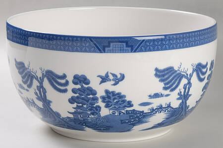 Real Old Willow (No Gold) 9" Salad Serving Bowl
