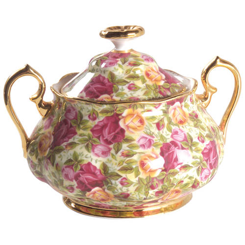 Old Country Roses Chintz Collection Sugar Bowl & Lid