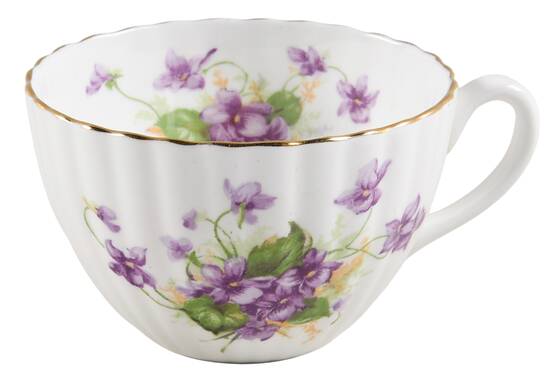 Violet (Fluted) Flat Cup