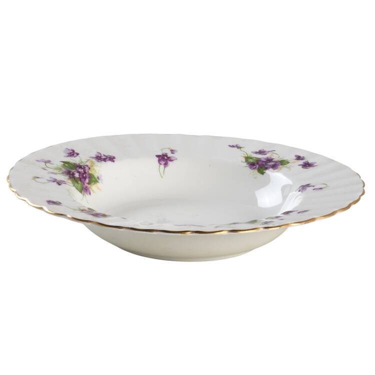 Violet (Fluted) Rim Soup Bowl