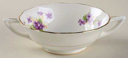 Violet (Fluted) Footed Cream Soup Bowl