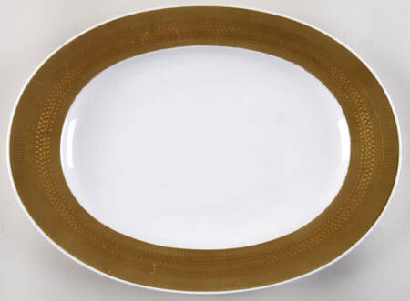 R798 Olive Green 15" Oval Serving Platter