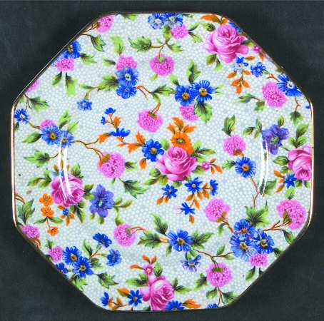 Old Cottage Chintz (Post 1960, White) Octagonal Bread & Butter Plate
