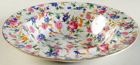 Old Cottage Chintz (Post 1960, White) Rim Soup Bowl