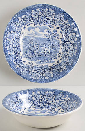 17th Century England Blue Fruit/Dessert (Sauce) Bowl