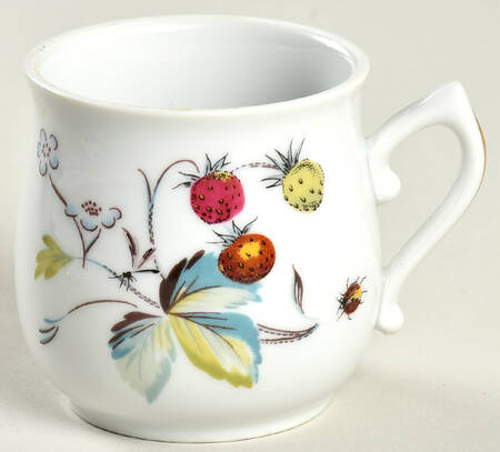Strawberry Fair (Oven To Table, Gold) 2 Pc Pot de Creme No Lid