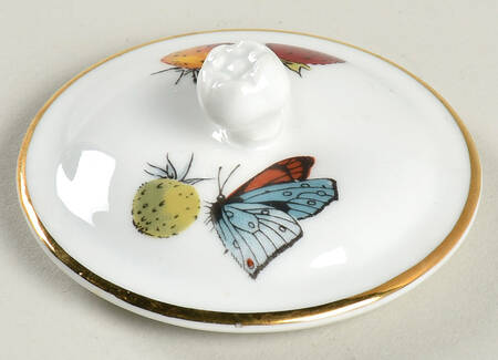 Strawberry Fair (Oven To Table, Gold) Lid for 2 Pc Pot de Creme
