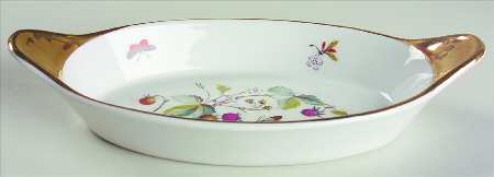 Strawberry Fair (Oven To Table, Gold) 10" Augratin