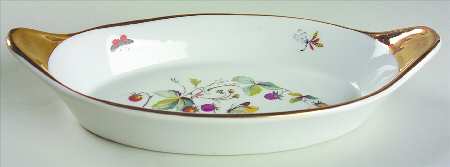 Strawberry Fair (Oven To Table, Gold) 11" Augratin