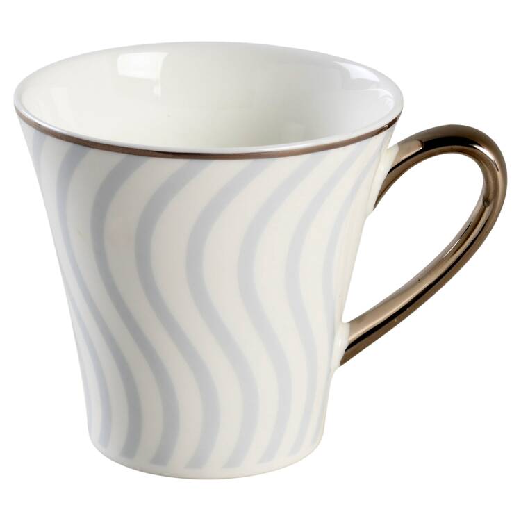 Frivolous Blue Accent Flat Cup