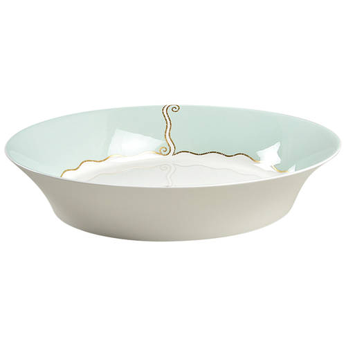 Frivolous Green 13" Pasta Serving Bowl