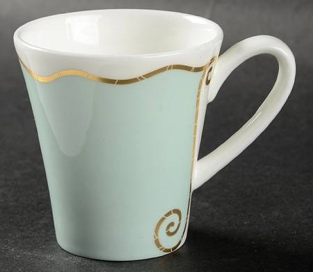 Frivolous Green Flat Demitasse Cup
