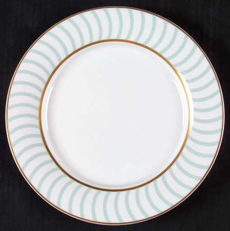Frivolous Green Accent Salad Plate