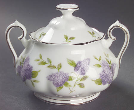 Lilac Lane Platinum Sugar Bowl & Lid