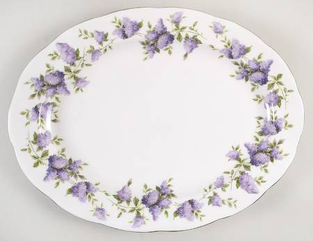 Lilac Lane Platinum 16" Oval Serving Platter