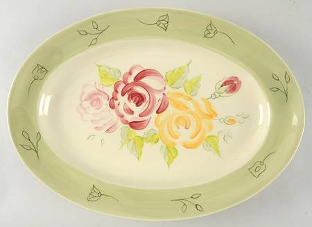 Rose Garden 17" Oval Serving Platter