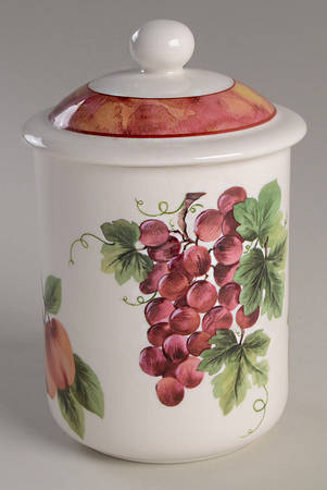 Vintage Grape Medium Canister & Lid