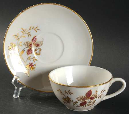 Mandarin Flat Cup & Saucer Set