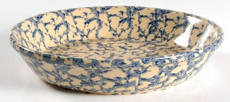 Spongeware Blue 9" Pie Baking Plate