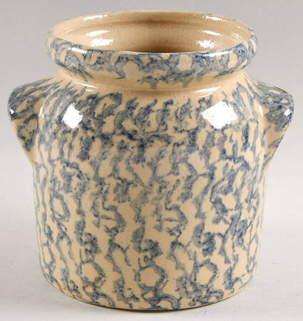 Spongeware Blue Small Canister No Lid