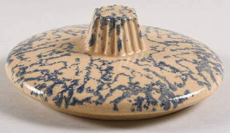 Spongeware Blue Lid for Cookie Jar