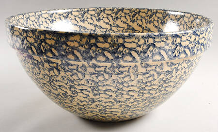 Spongeware Blue 16" Large Salad Serving Bowl